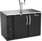 image of Victory VDD48HC-B Keg Cooler, 48"W x 30-1/8"D x 49-5/16"H, Black, 2 Half‑Barrel, Dual Faucet, R290