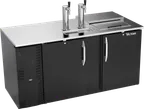 image of Victory VDD68HC-C-B Keg Cooler, 68" W x 30-1/8" D x 49-5/16" H, Black, 3HB, 2-Col, R290, 1/3 HP 115V