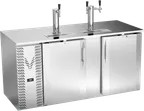 image of Victory VDD68HC-S Keg Cooler 68"W x 30-1/8"D x 49-5/16"H, 3-Barrel, Stainless, Faucets, R290, 1/3 HP