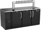 image of Victory VDD72HC-B-12T Keg Cooler, 72" W x 30" D x 49" H, Black 3½‑Keg, 12‑Tap Club‑Top, R290, 1/3 HP