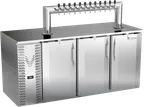 image of Victory VDD72HC-S-12T Keg Cooler, 72" W x 30" D x 49" H, 3 Half‑Barrel, Steel, 12‑Tap, R290