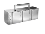 image of Victory VDD94HC-S-12T Draft Beer Cooler, 94"W x 30"D x 49"H, 5 Kegs, Stainless, Flat Top, 12‑Tap