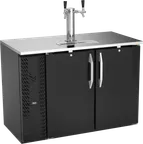 image of Victory VDDN48HC-B Keg Cooler, 48"W x 26-3/8"D x 49-5/16"H, Black Faucets, 2‑Barrel, ENERGY STAR