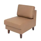 image of Flash Furniture ZB-8921M-COGNAC-GG Hercules Artemis Middle Reception Chair, 28.25W x 31.5D x 31.75H, LeatherSoft Upholstery, Walnut Legs