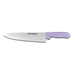 image of Dexter 12433P Chef Knife - 10" High‑Carbon Blade, Purple Handle, Sani‑Safe Stain‑Free NSF