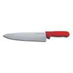 image of Dexter 12433R Chef Knife – 10" Carbon Steel Blade, Red Polypropylene Handle, Sani‑Safe NSF