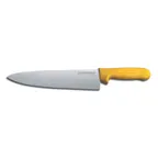 image of Dexter 12443Y - 8" Chef Knife, High‑Carbon Steel Blade, Yellow Plastic Handle, NSF