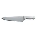 image of Dexter 12453 Sani‑Safe Chef Knife, 10" Edge, Steel Blade, White Handle, NSF