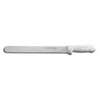 image of Dexter 13453 Sani‑Safe Slicer, 12" High‑Carbon Steel Blade, White Handle, NSF, Made In USA