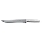 image of Dexter 13483 Utility Slicer, 8" Stamped, High‑Carbon Steel Blade, White Plastic Handle, Made in USA