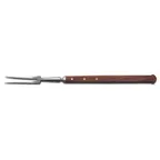 image of Dexter 14130 Traditional Forged Broiler Fork, 9" Blade, 22" Overall, Rosewood Handle, Stainless Steel