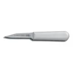 image of Dexter DEX-15173 Paring Knife, 3.25" Clip‑Point Blade, Stainless Steel, White Handle, Made in USA