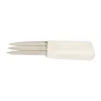 image of Dexter 15753 Bread Scoring Knife – 3 × 3‑¼″ DEXSTEEL Blades, White Polypropylene Handle