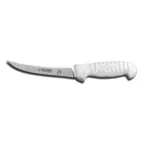 image of Dexter 1613 Boning Knife, 6" Curved Carbon Steel Blade, White Polypropylene Non‑Slip Handle