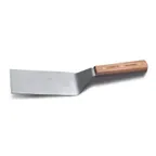 image of Dexter 16221 Hamburger Turner, 6" x 3" Offset Blade, Stainless Steel, Beech Wood Handle, Made in USA