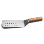 image of Dexter 16311 Perforated Offset Turner, 8" x 3" High‑Carbon Steel Blade, Wood Handle, Made in USA