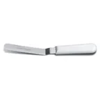 image of Dexter 17603 Sani‑Safe Offset Spatula, 5" Steel Blade, White Plastic Handle, NSF, Made