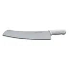 image of Dexter 18003 Rocking Pizza Cutter, 16" Sani-Safe Carbon Steel Blade, White Handle, NSF-Certified
