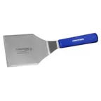 image of Dexter 19723H 5" x 4" Offset Stainless Steel Turner, Blue Heat‑Resist Handle to 500°F, NSF