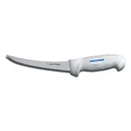 image of Dexter 24003 Boning Knife, 6" Narrow Curved Blade, White Handle, Stainless Steel, Made in USA