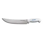 image of Dexter DEX-24073 Cimeter Steak Knife, 10" White Plastic Handle, DEXSTEEL Steel, Made in USA
