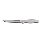 image of Dexter 24213 SofGrip Slicer Knife, 6" White Rubber Grip, Scalloped Edge, NSF