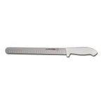 image of Dexter 24273 SofGrip Duo‑Edge Slicer Knife, 12" White Rubber Handle, Steel, Made In USA – Pack