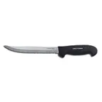 image of Dexter 24293B - 8" Tiger-Edge Slicer Knife, High-Carbon Steel Serrated Blade, Black Rubber Grip