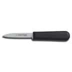 image of Dexter 24333B Paring Knife, 3.25" Spear‑Point Blade, Stainless Steel, Black Rubber Handle, NSF