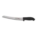 image of Dexter 24383B SofGrip 10" Bread & Sandwich Knife, Black Rubber Handle, Stainless Steel Blade, USA Made