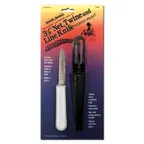 image of Dexter 28653 - Net Knife, 3.25" Blade, High‑Carbon Steel, White Plastic Handle, NSF - Set