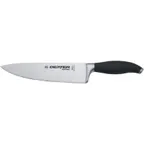 image of Dexter 30403 iCut-PRO Chef’s Knife, 8" Forged Blade, Black Santoprene Handle NSF Cutlery