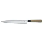 image of Dexter 31441 Sushi Knife, 10" Stamped Sashimi Blade, Smooth, Stainless Steel, Magnolia Wood Handle
