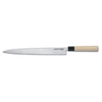 image of Dexter 31446 Sashimi Knife, 12" Stamped Stainless Steel Blade, Smooth Edge, Magnolia Wood Handle