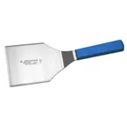 image of Dexter 31648H - Stainless Steel Hamburger Turner, 5" x 4" Blade, Blue PP Handle, NSF