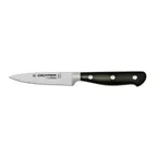 image of Dexter 38460 Paring Knife, 3.5" Forged X50CrMOV15 Steel Blade, Black POM Handle, NSF