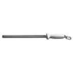 image of Dexter 7603 Sani‑Safe Diamond Sharpener, 10" Blade, Swivel Ring, White Handle, Made in USA