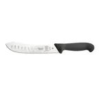 image of Mercer M13716 - 8" Butcher Knife, Granton Edge, German Steel Blade, Black Nylon Handle, NSF