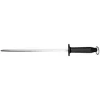 image of Mercer M14512 Sharpening Steel, 12" German Steel Blade, Black Polypropylene Handle, Kitchen Cutlery