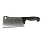 image of Mercer M14707 - 7" Cleaver, German High‑Carbon Steel, Stain‑Free, Black Polypropylene Handle