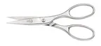 image of Mercer M14801 Kitchen Shears, 8" Length, Stainless Steel Blades, Toothed Edge, Ergonomic Handles