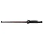 image of Mercer M15910 Diamond Sharpening Steel, 10" Blade, Black Polypropylene Handle, Made in USA
