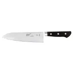 image of Mercer M16150 - Santoku Knife, 7" (185mm) Forged VG-10 Blade Triple Riveted Delrin Handle SmoothEdge