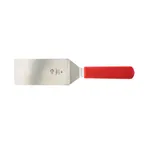 image of Mercer M18321RD Hell's Handle Steel Turner, 6" Blade, Red Handle, Heat‑Resistant, NSF