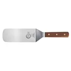 image of Mercer M18400 Praxis Turner – 8" Blade × 3" Width, 14-3/4", Steel, Rosewood Handle, Brass Rivets