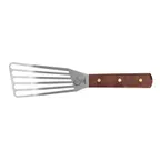 image of Mercer M18483 Praxis Fish Turner, 6" X 3" Blade, 11½", Stainless Steel, Wood Handle Brass Rivets