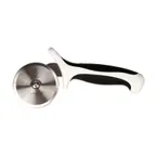 image of Mercer M18602WH Pizza Cutter – 2‑3/4" Carbon Steel Blade, 2" Wheel, White Santoprene Handle