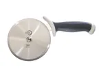 image of Mercer M18615WH Pizza Cutter, 5" Blade High‑Carbon Steel, White Santoprene & Polypropylene Handle