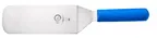 image of Mercer M18700BL - Stainless Steel Turner, 8" x 3" Blade, 14.75" Length, Blade, Blue Plastic Handle