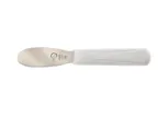 image of Mercer M18780WH Sandwich Spreader, 3-1/2" Blade, 8-1/2", Japanese Steel, White Handle, NSF